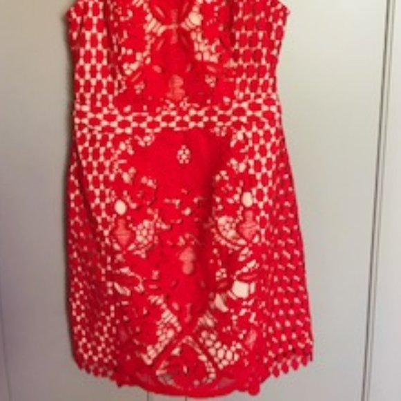 NWT Endless Rose Red Lace Cutout Back Mini Dress - Picture 6 of 13